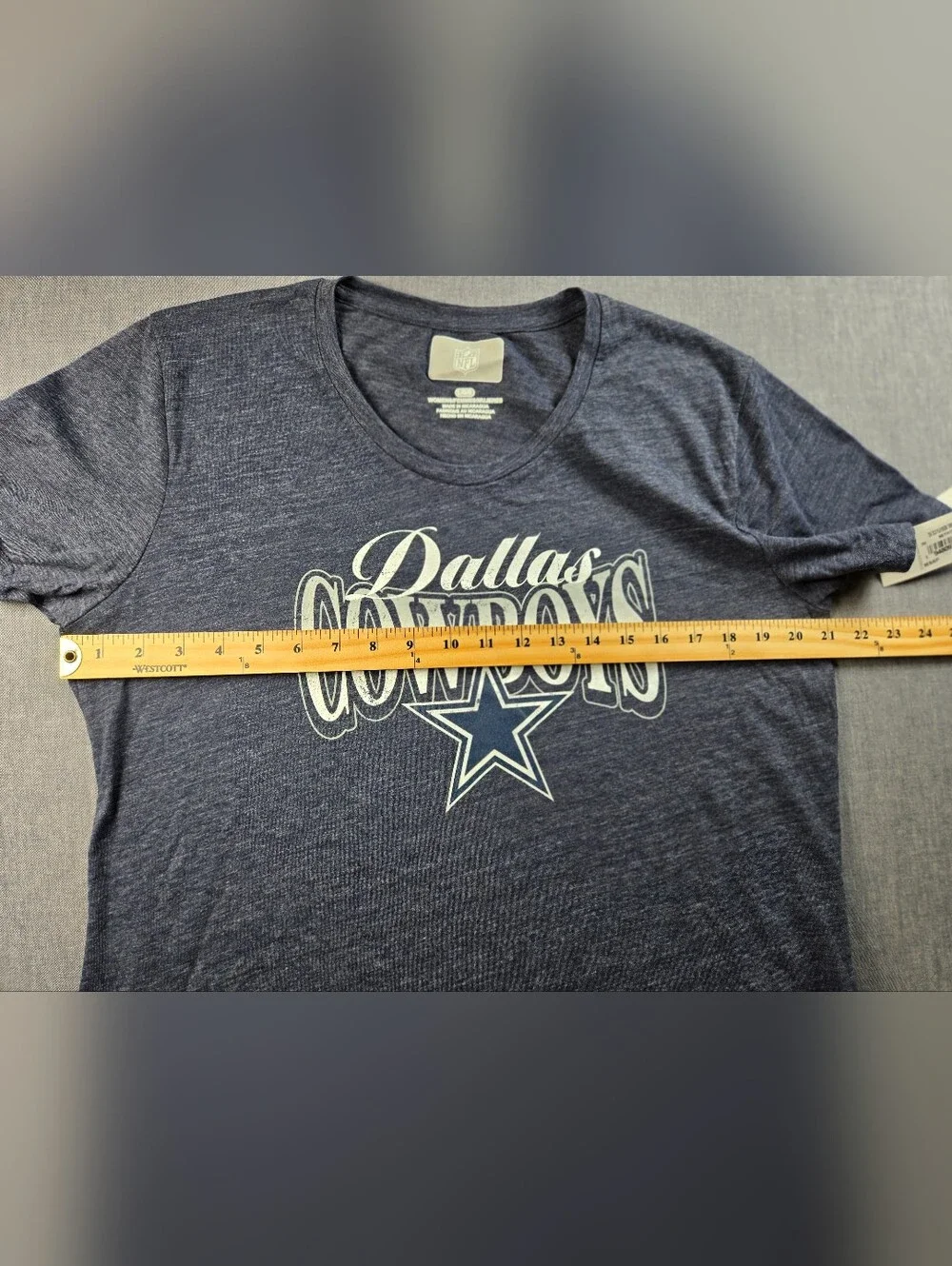 NFL Women's Navy Heather Crewneck Shirt - Picture 6 of 8